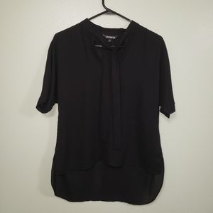 Express Black Tie Blouse